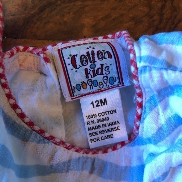 Cotton Kids Stripe with Red Lobsters Dress - Picture 3 of 5